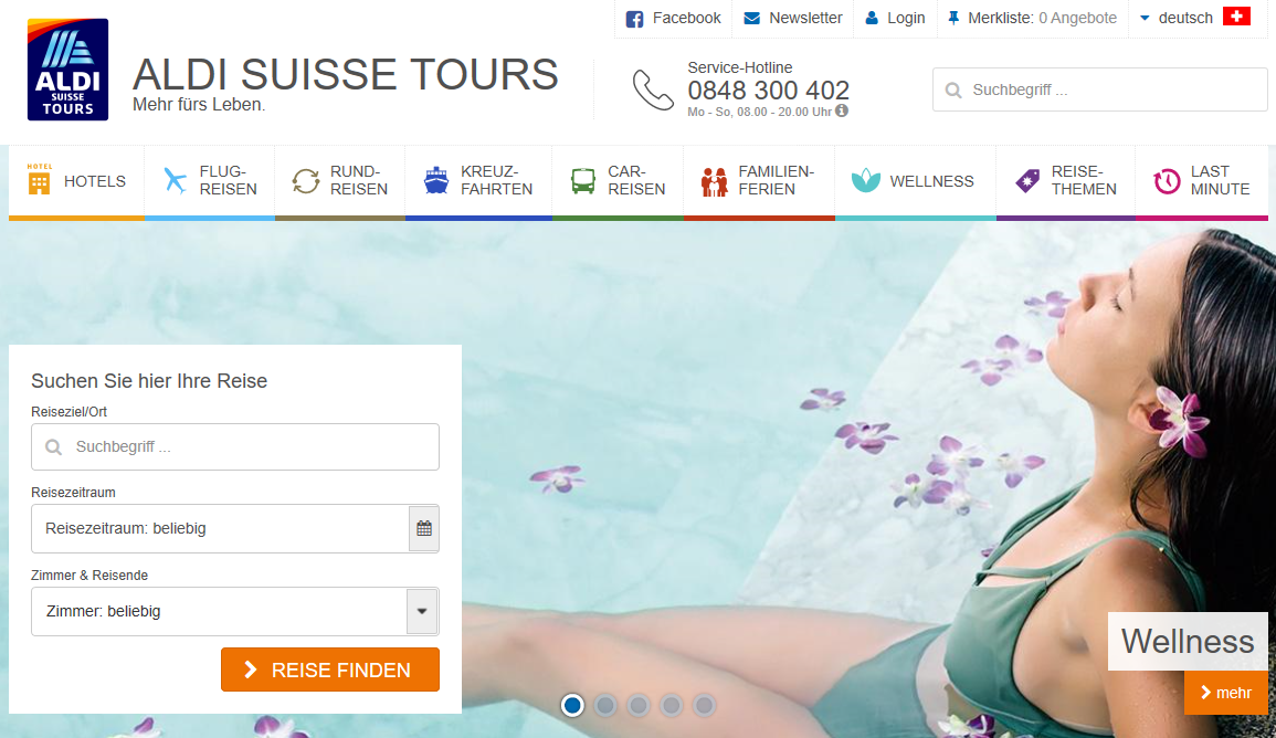 Die Kategorien von Aldi Suisse Tours