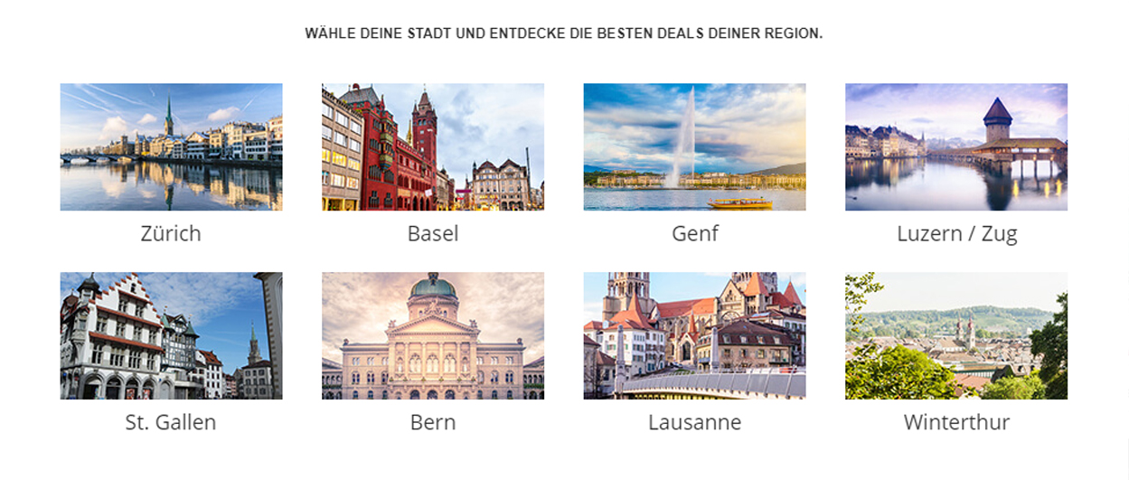 wähle deine Stadt aus bei DeinDeal