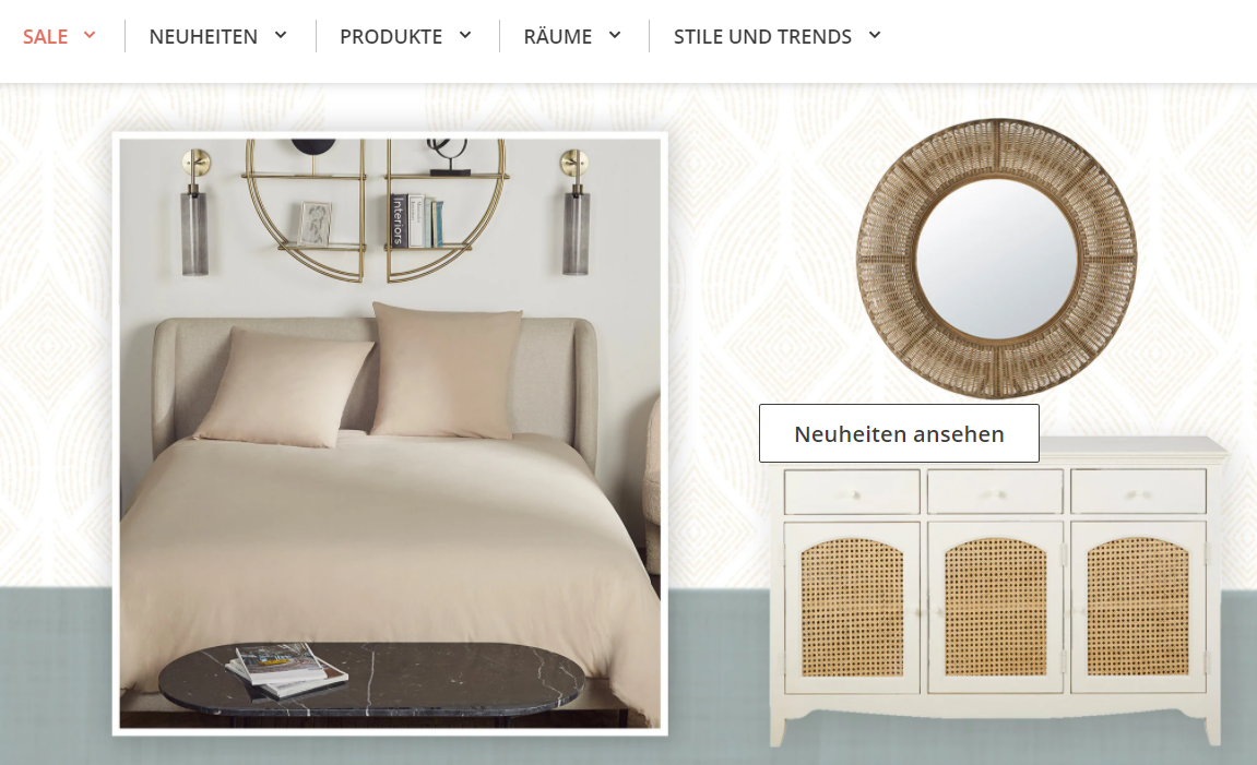 Die Startseite von maisons du monde