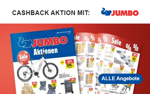 Exklusive JUMBO Aktionen mit erhöhter Cashback-Rate sichern