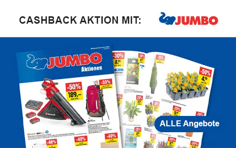 JUMBO Aktionen mit 4 % Cashback