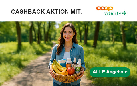 Coop Vitality Cashback Aktionen nutzen und doppelt sparen! Coop Vitality Cashback Aktionen nutzen und doppelt sparen!