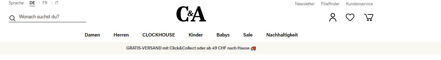 Startseite C&a Schweiz