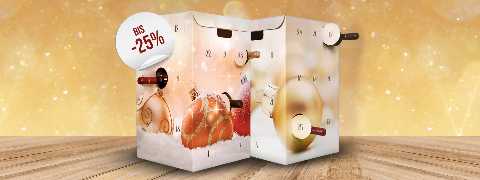 Bis 25% Rabatt auf Wein-Adventskalender
