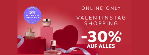 Valentinstag: Sicher dir 30% Preisnachlass auf alle Artikel