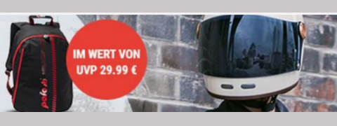 Polo Motorrad Angebot: Helm kaufen & gratis Rucksack sichern