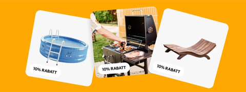 Spare bis zu 10% mit einem eBay Gutschein auf Grills, Pools und mehr.