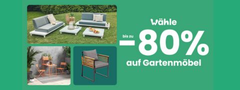 Conforama Aktion: Bis zu 80% Rabatt auf Gartenmöbel