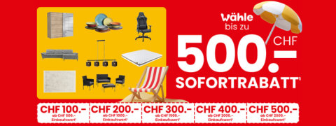 Conforama Aktion: Bis zu CHF 500 Rabatt
