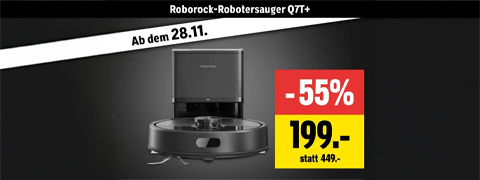 JUMBO Aktionen: Black Friday – 55 % auf Roborock Q7T+ Staubsauger