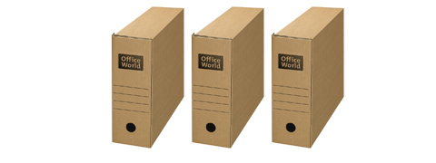 30% Rabatt auf die Office World Archivschachteln
