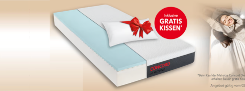 Matratzen Concord Gutschein für kostenloses Kissen