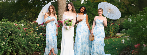 Jetzt 10% sparen mit dem AW Bridal Rabattcode auf neue florale Kleider