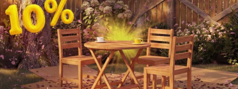 VidaXL Gutschein: 10% Rabatt auf Outdoor-Essmöglichkeiten