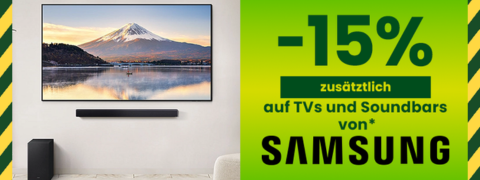 Conforama Voucher: 15% Rabatt auf Samsung TVs und Soundbars