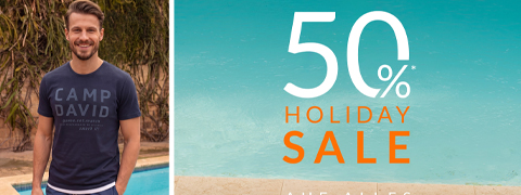 Alles zum halben Preis im CAMP DAVID Gutschein Sale
