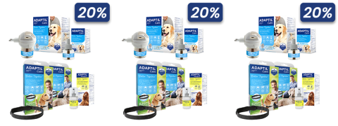 Qualipet Deal: 20% Rabatt auf ADAPTIL® Produkte für den Hund