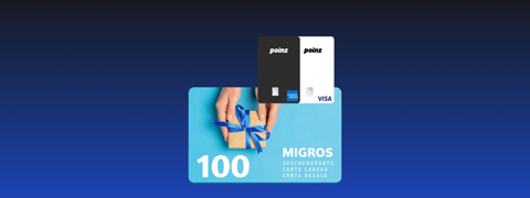 CHF 100.- Migros Gutschein als Willkommensgeschenk bei poinz sichern