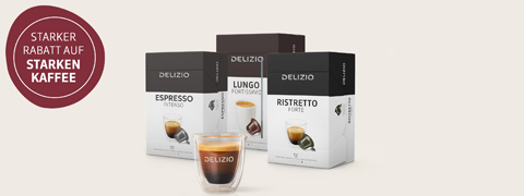 15% Rabatt auf die 3x12er Lungo Fortissimo, Ristretto Forte & Espresso Intenso 