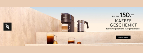 Frühlingsangebot bei nettoshop: Nespresso Kaffeemaschine kaufen und GRATIS Kaffee sichern